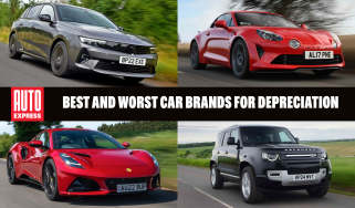 Header image for the best and worst depreciating car brands 